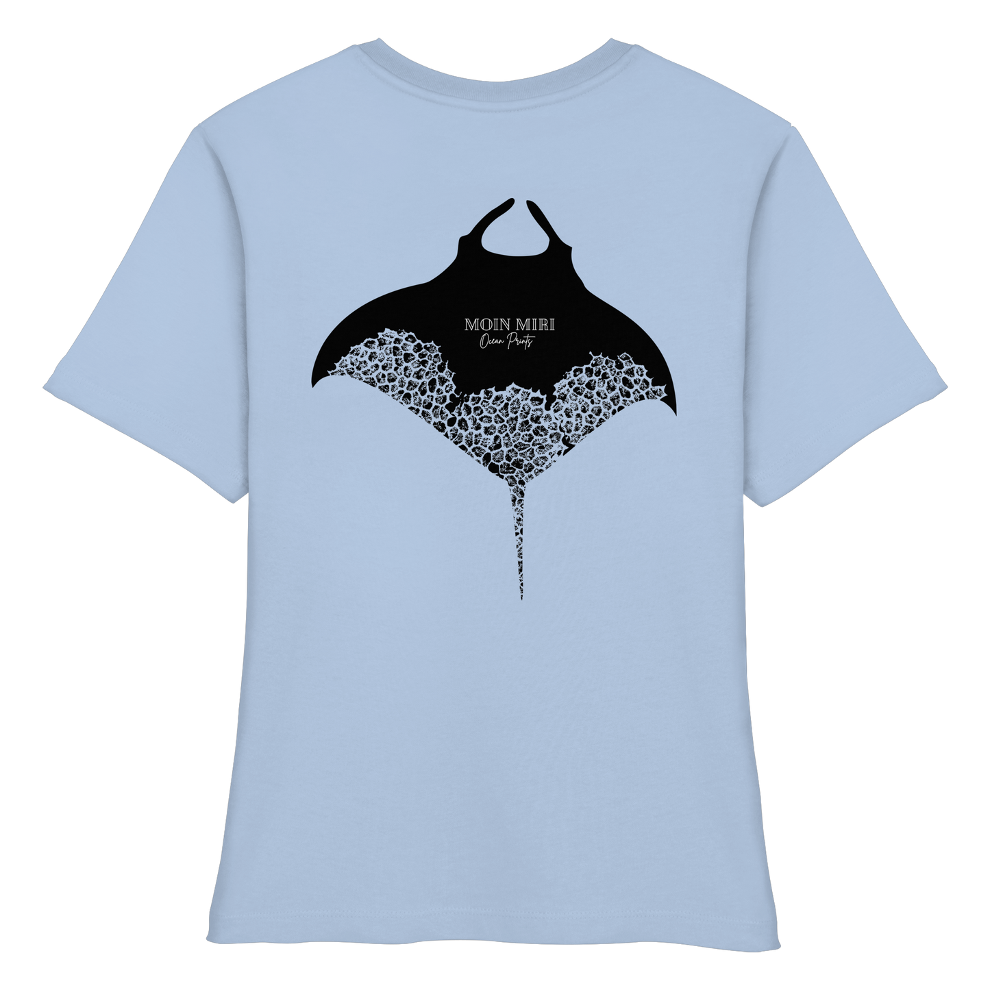 Black Manta - Coral 1 - Back Print - Fitted Ladies Organic Shirt