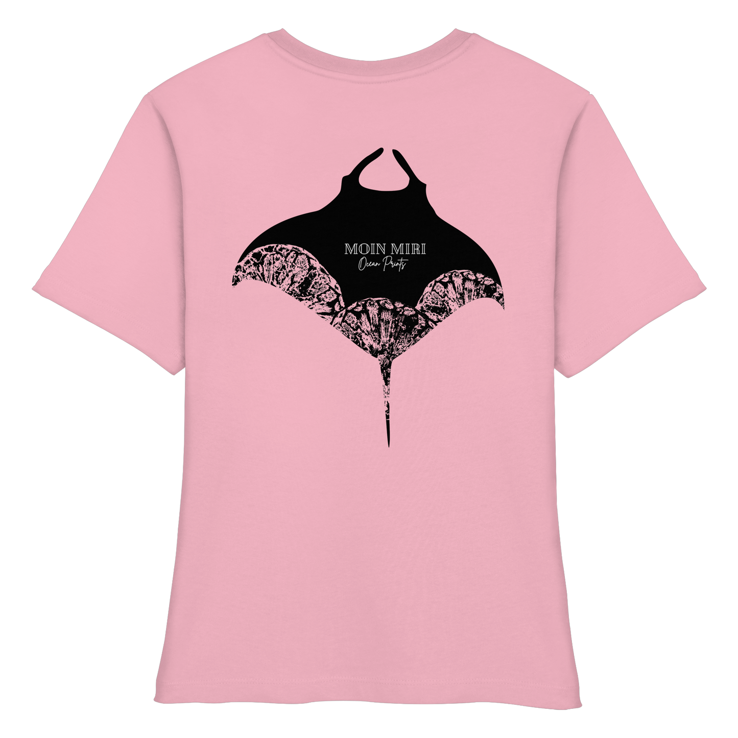 Black Manta - Coral 2 - Back Print - Fitted Ladies Organic Shirt