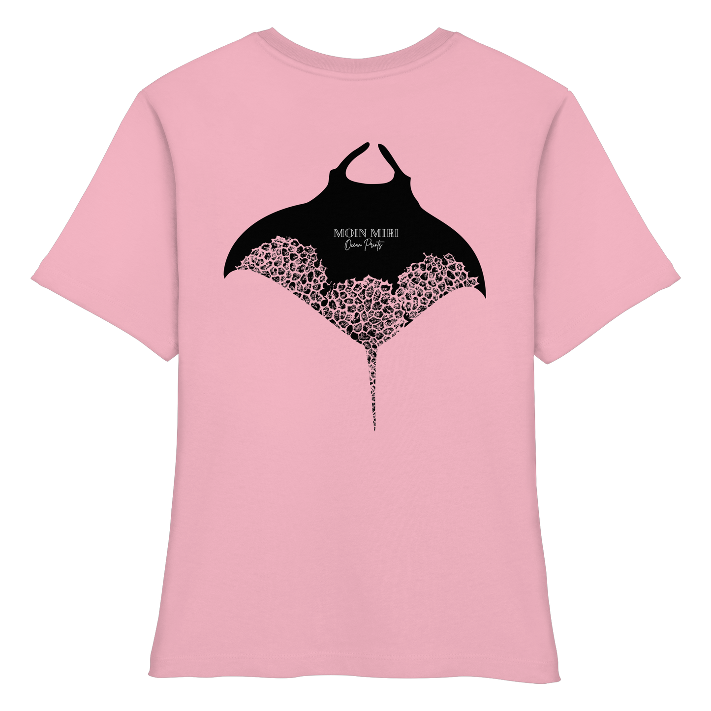 Black Manta - Coral 1 - Back Print - Fitted Ladies Organic Shirt