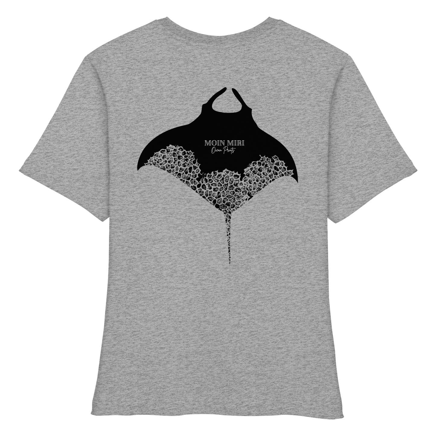 Black Manta - Coral 1 - Back Print - Fitted Ladies Organic Shirt