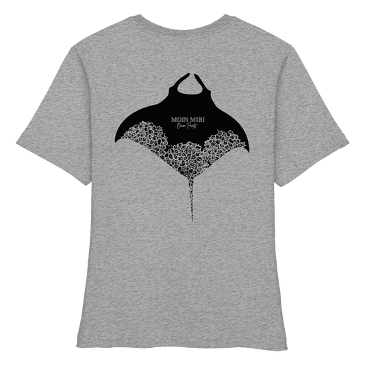 Black Manta - Coral 1 - Back Print - Fitted Ladies Organic Shirt