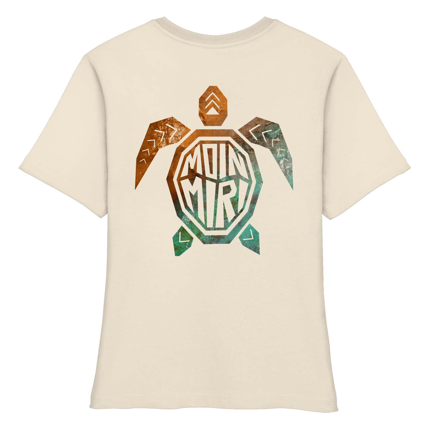 Copper Turtle Logo - Back Print - Fitted Ladies Organic Shirt