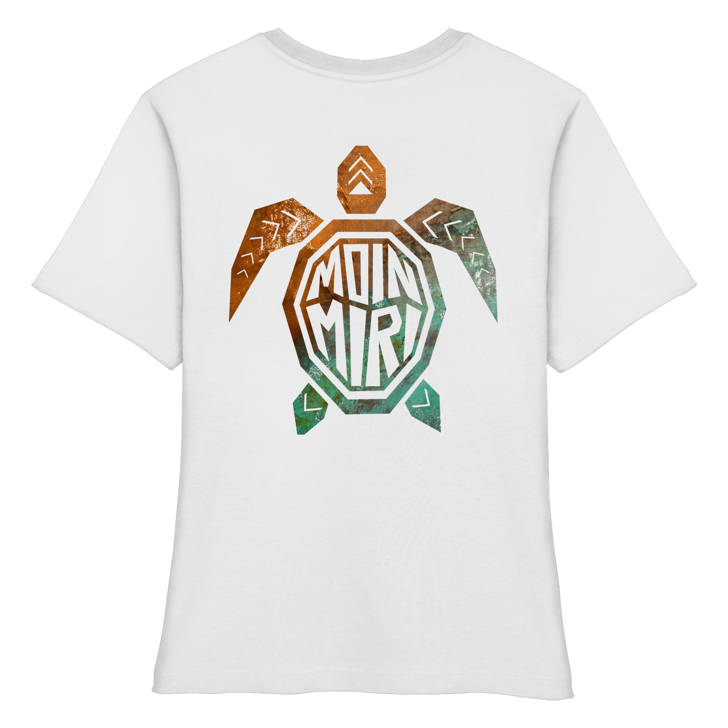 Copper Turtle Logo - Back Print - Fitted Ladies Organic Shirt