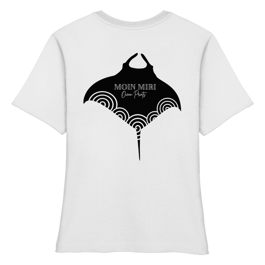 Black Manta - Drops - Back Print - Fitted Ladies Organic Shirt