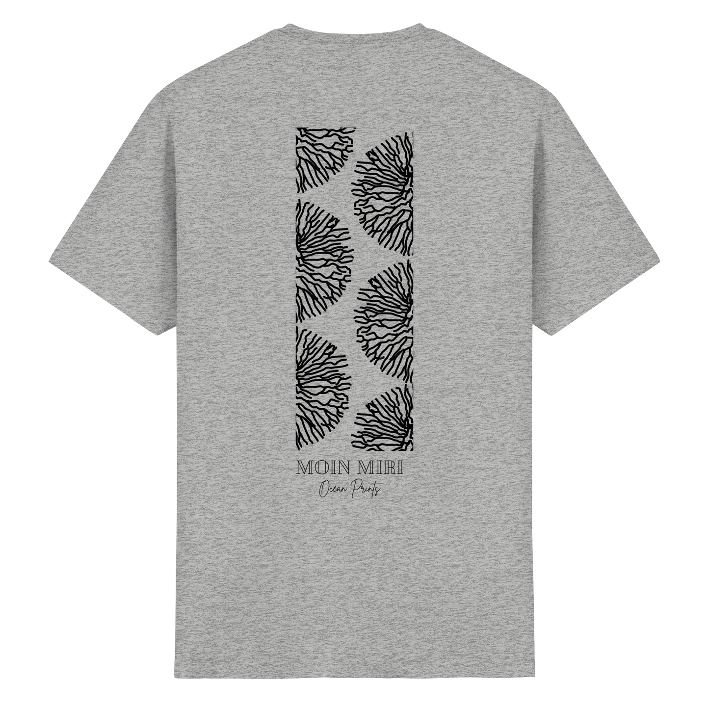 Black Coral Stripe - Back Print - Heavy Cotton T-Shirt