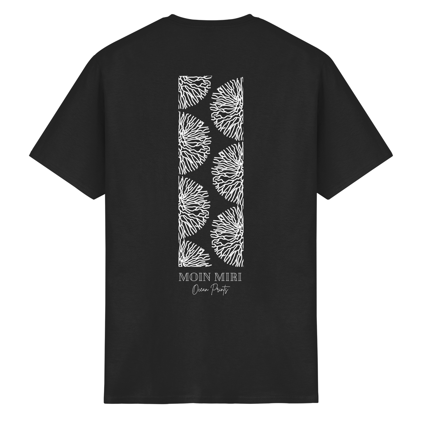 White Coral Stripe - Back Print - Heavy Cotton T-Shirt