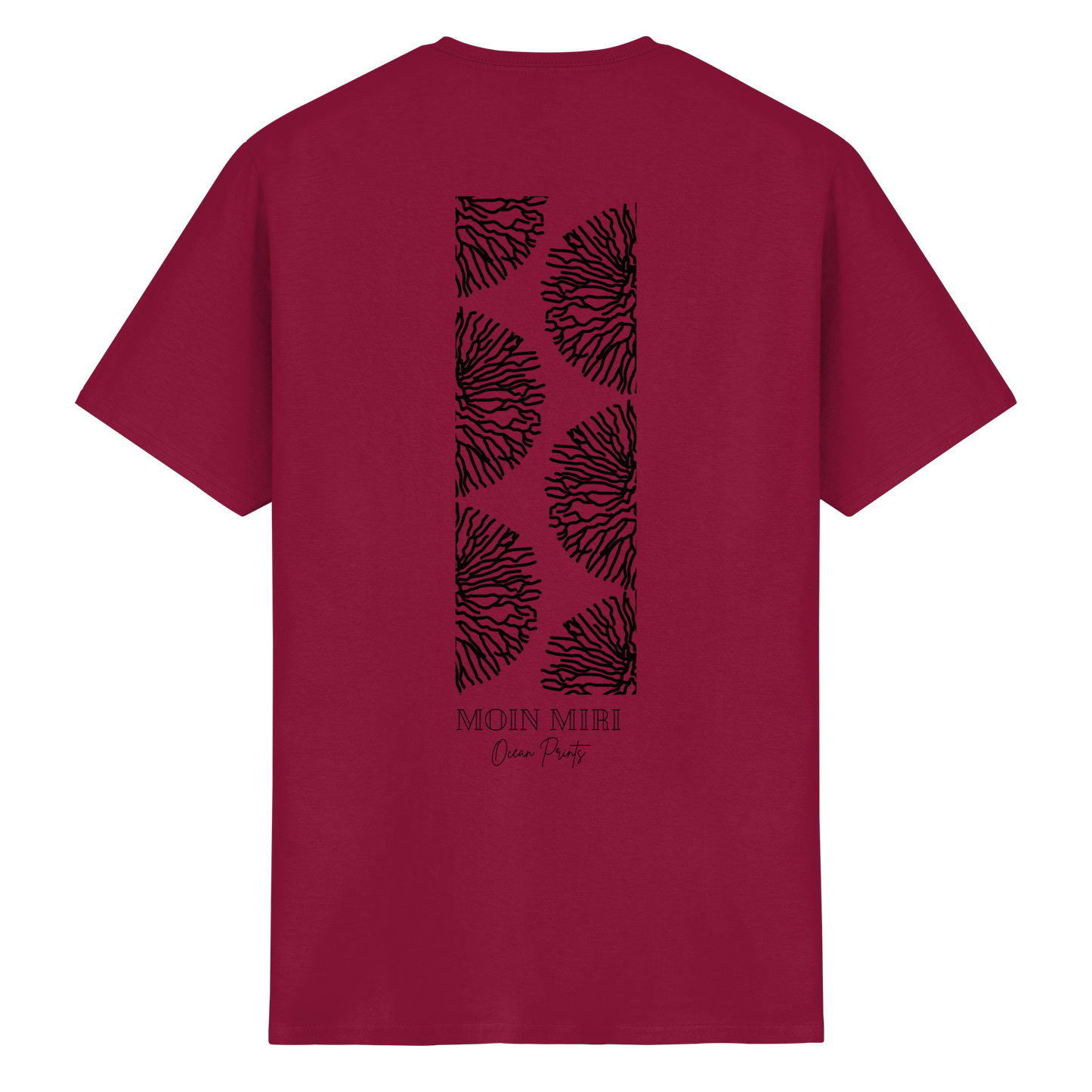 Black Coral Stripe - Back Print - Heavy Cotton T-Shirt