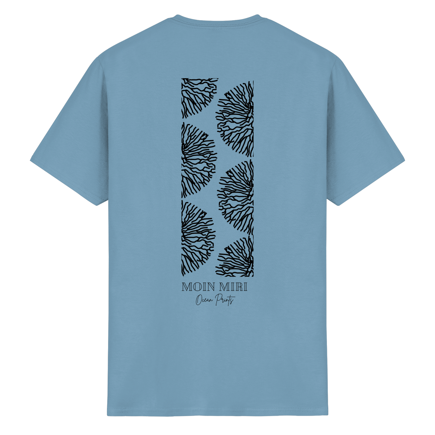 Black Coral Stripe - Back Print - Heavy Cotton T-Shirt