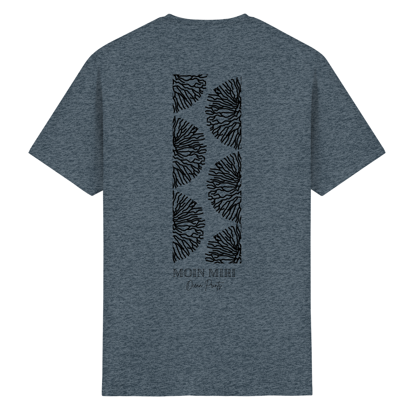 Black Coral Stripe - Back Print - Heavy Cotton T-Shirt