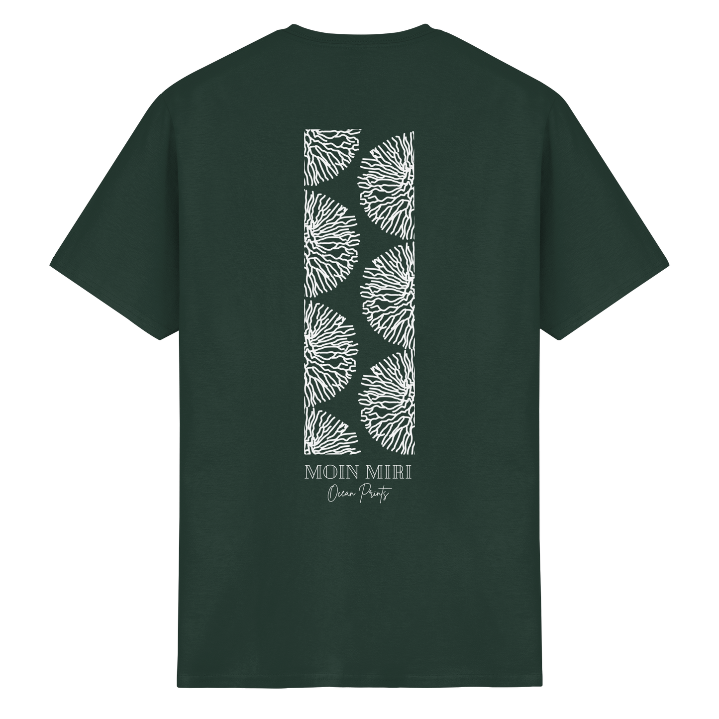 White Coral Stripe - Back Print - Heavy Cotton T-Shirt