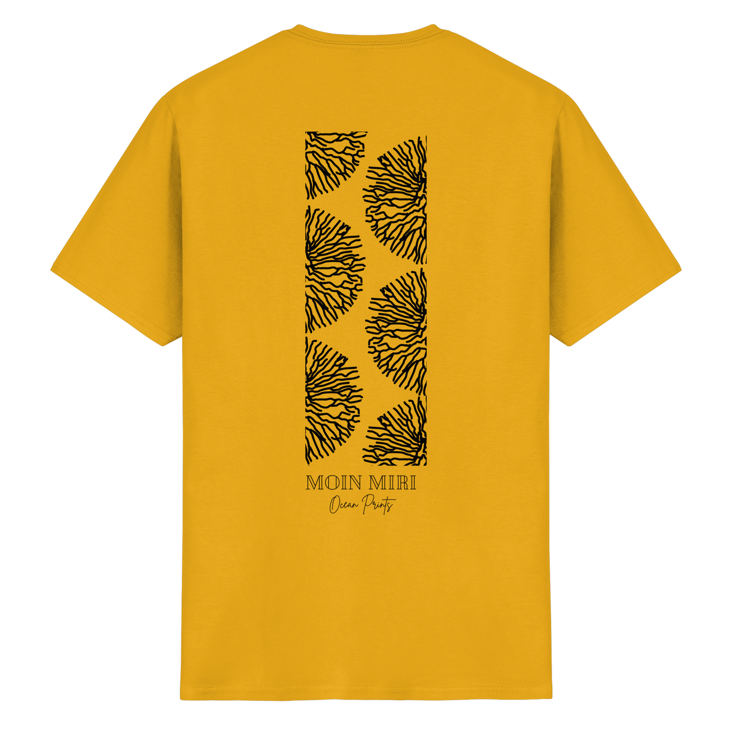 Black Coral Stripe - Back Print - Heavy Cotton T-Shirt