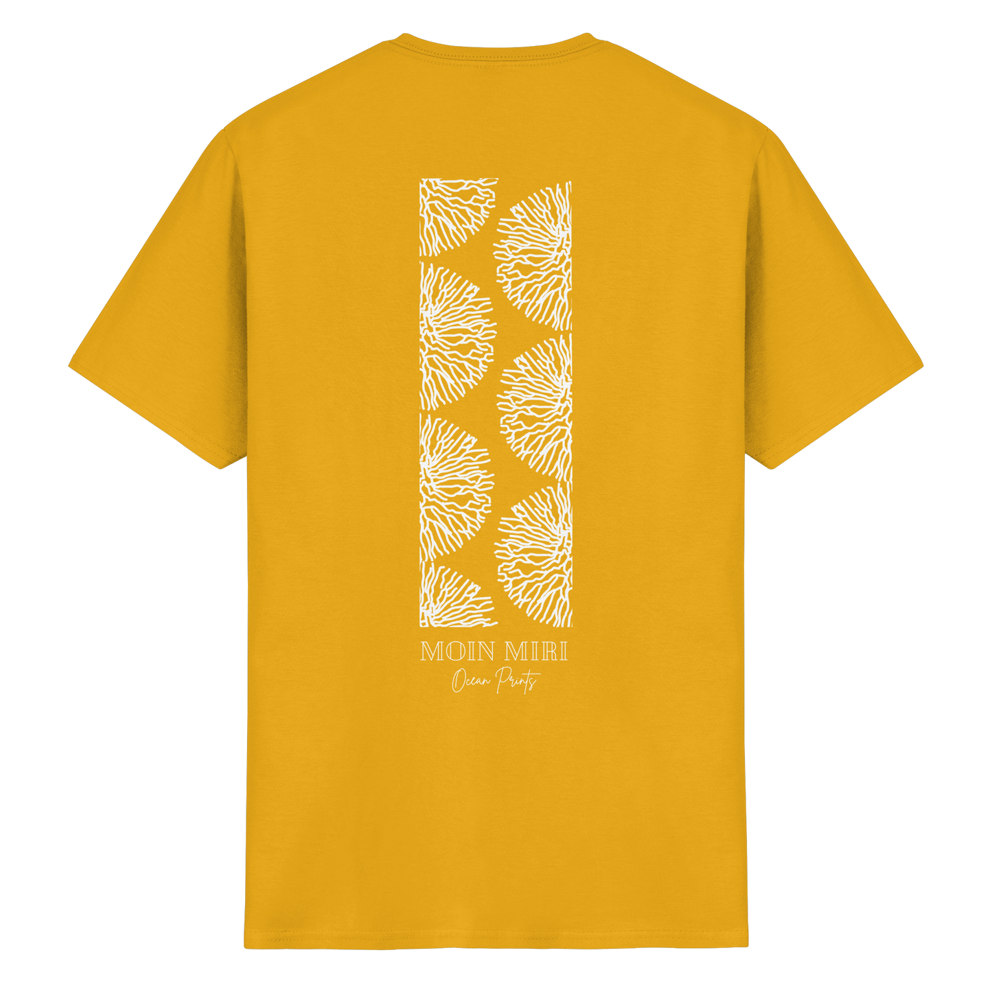 White Coral Stripe - Back Print - Heavy Cotton T-Shirt