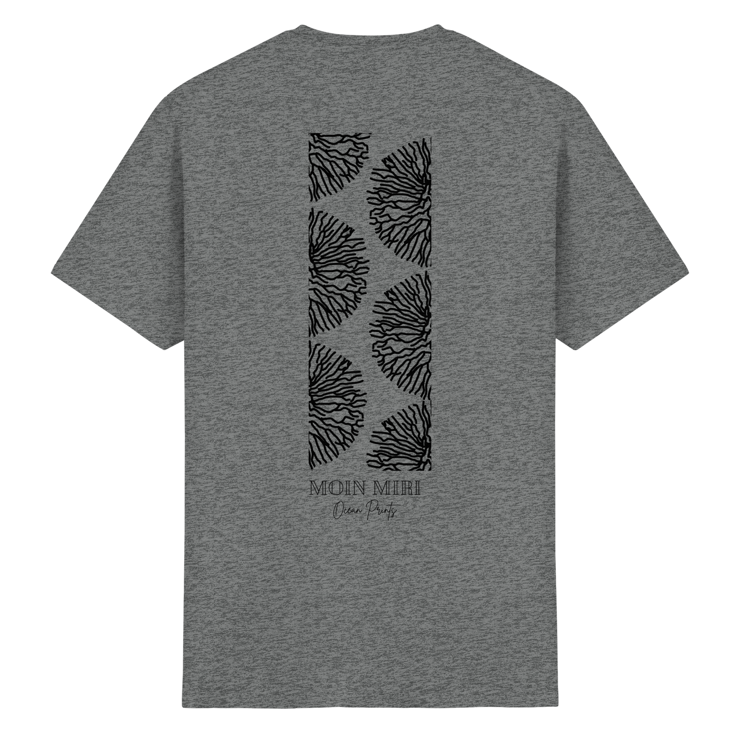 Black Coral Stripe - Back Print - Heavy Cotton T-Shirt