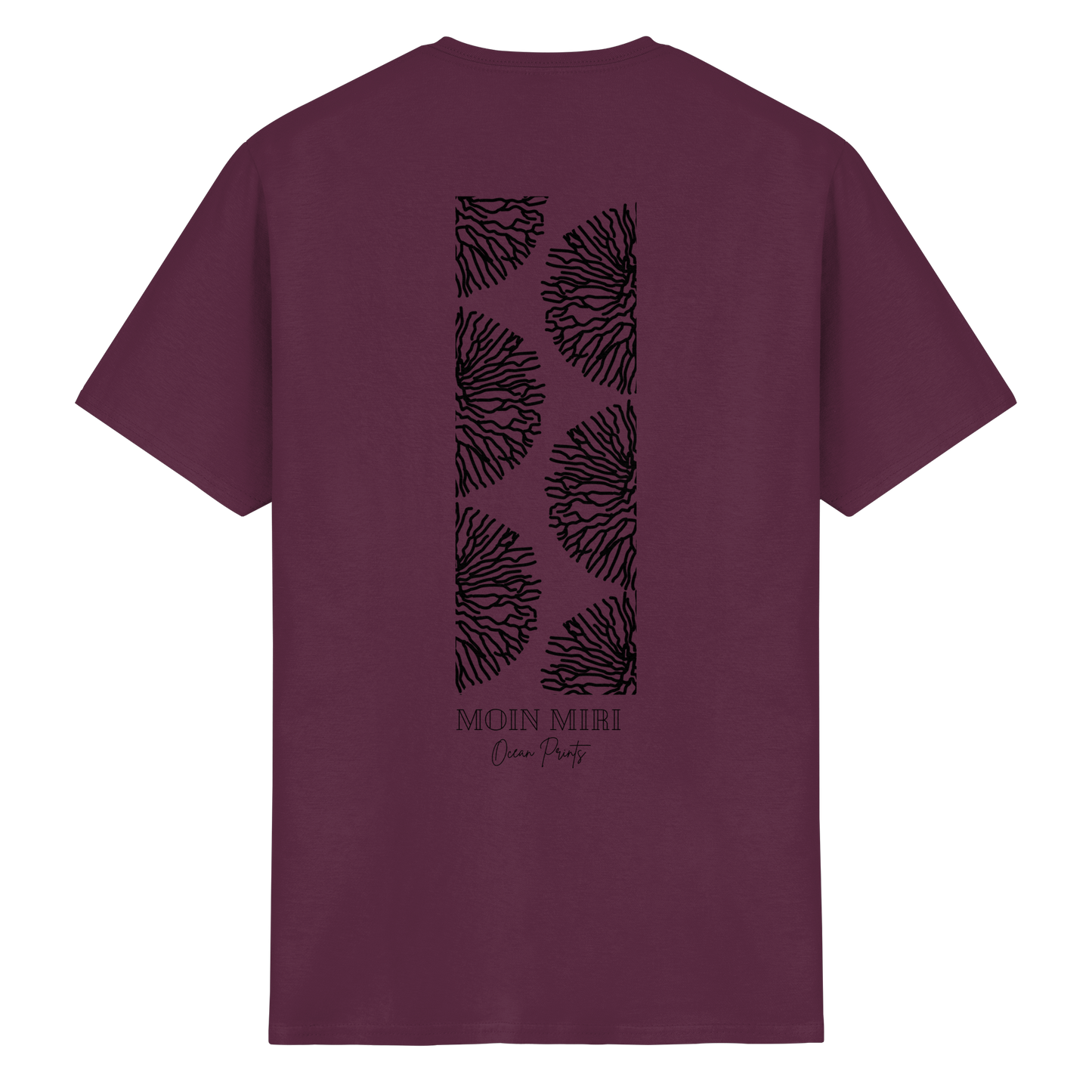 Black Coral Stripe - Back Print - Heavy Cotton T-Shirt