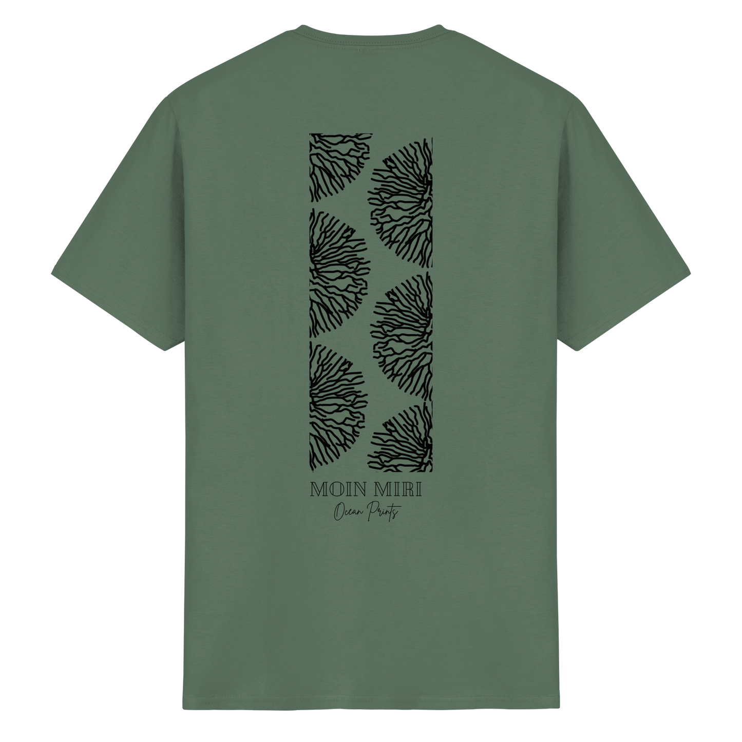 Black Coral Stripe - Back Print - Heavy Cotton T-Shirt