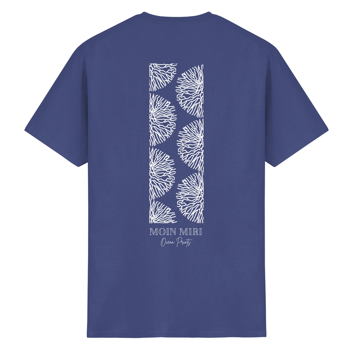 White Coral Stripe - Back Print - Heavy Cotton T-Shirt