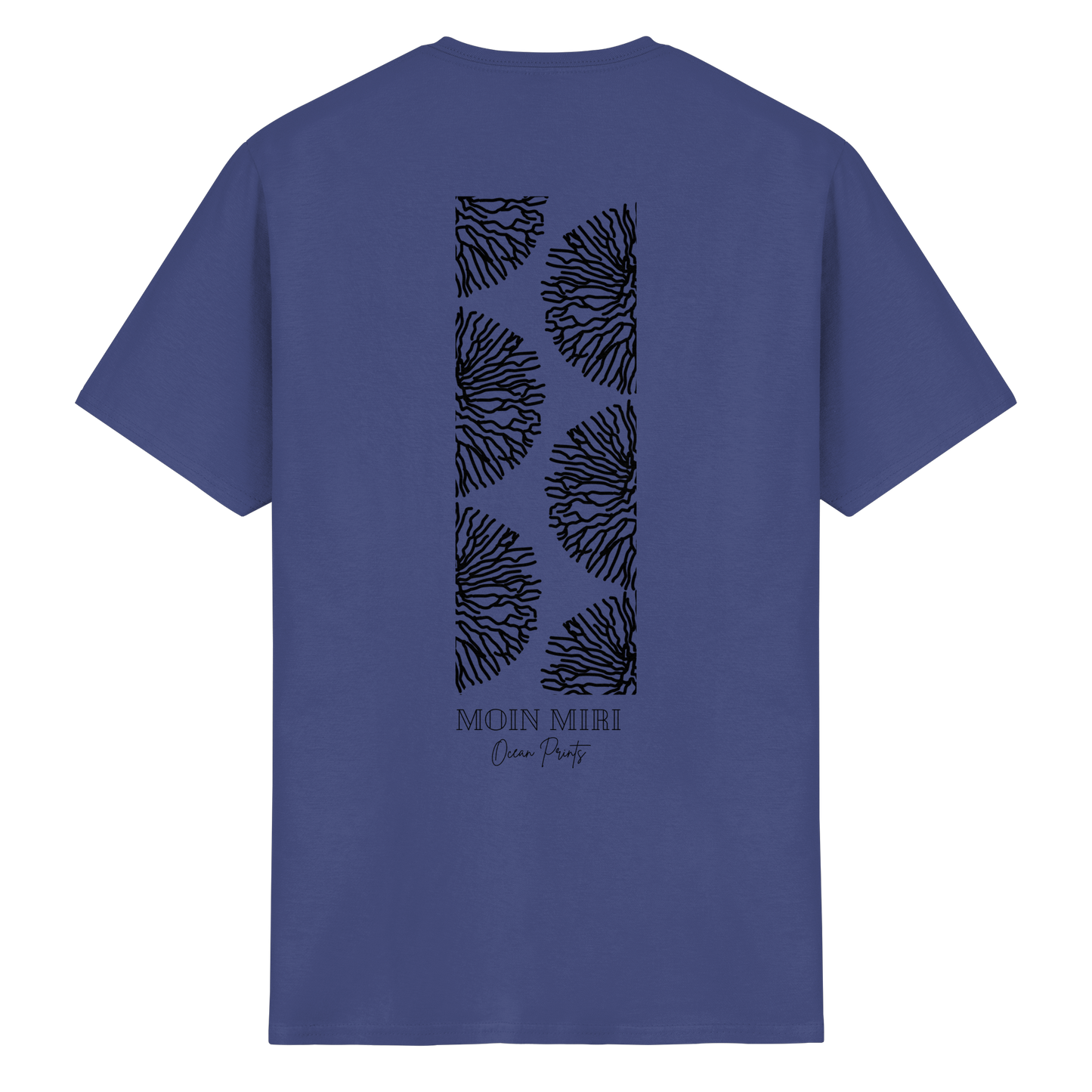 Black Coral Stripe - Back Print - Heavy Cotton T-Shirt