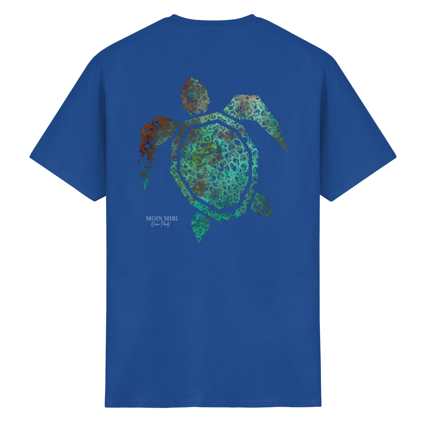 Copper Coral Turtle - Back Print - Heavy Cotton T-Shirt