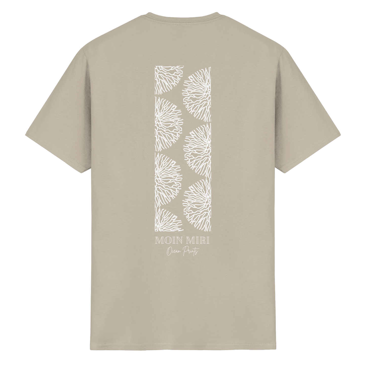 White Coral Stripe - Back Print - Heavy Cotton T-Shirt