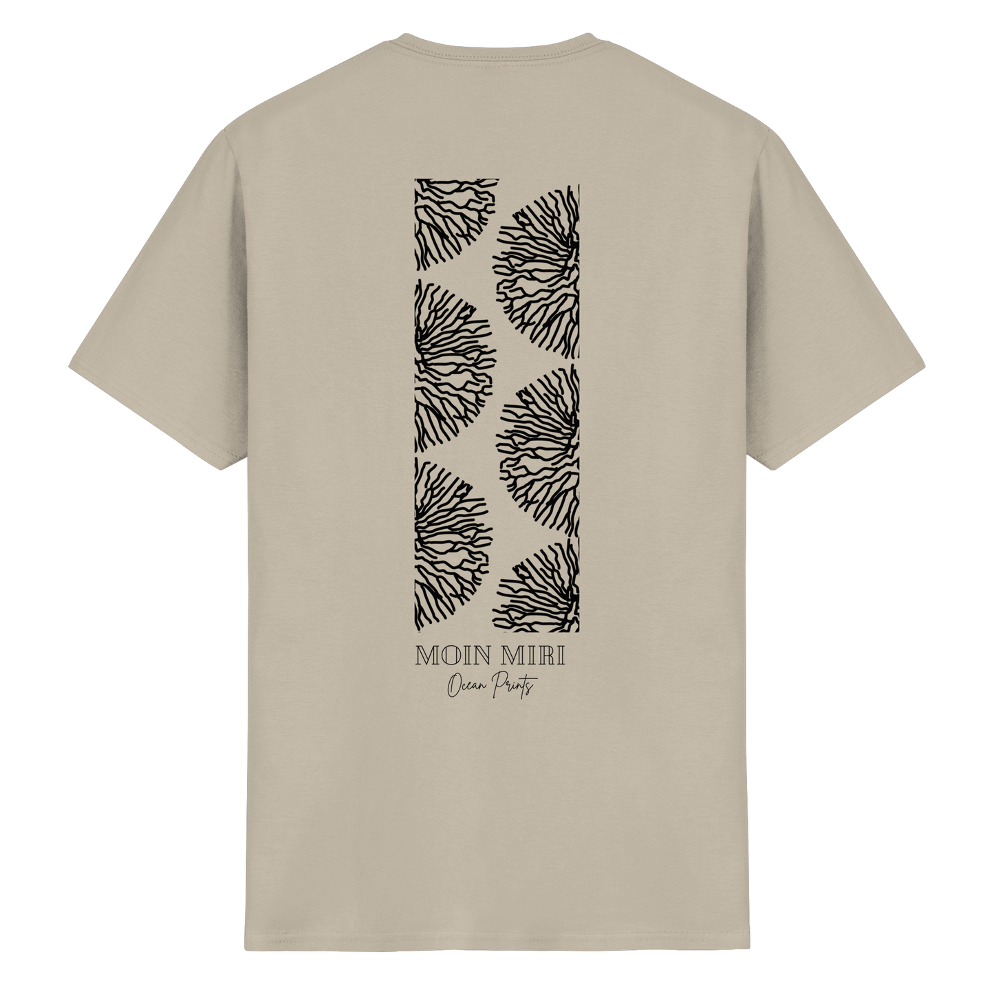 Black Coral Stripe - Back Print - Heavy Cotton T-Shirt