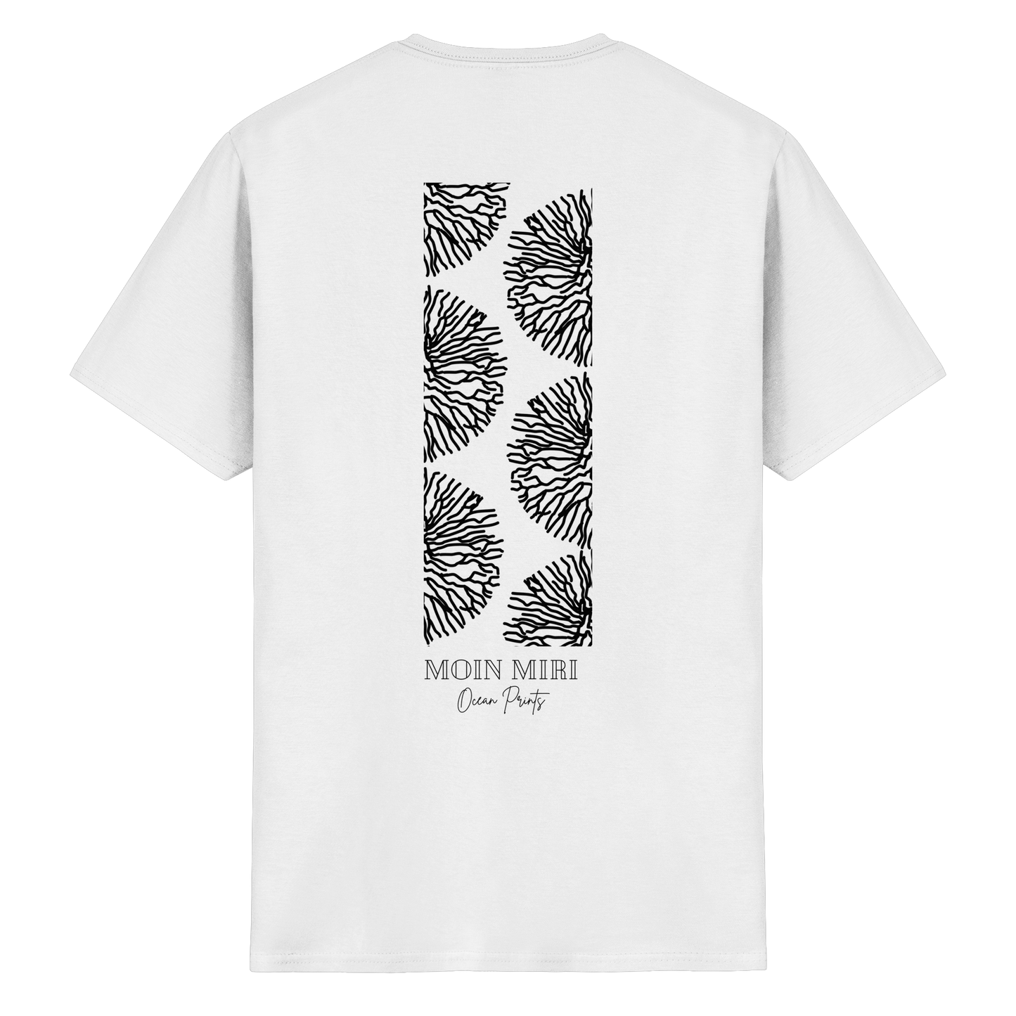 Black Coral Stripe - Back Print - Heavy Cotton T-Shirt