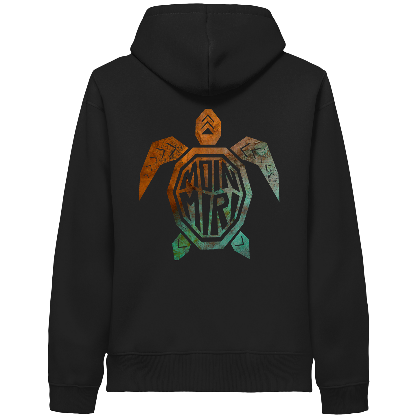 Copper Turtle Logo - Back Print - Organic Side Pocket Hoodie