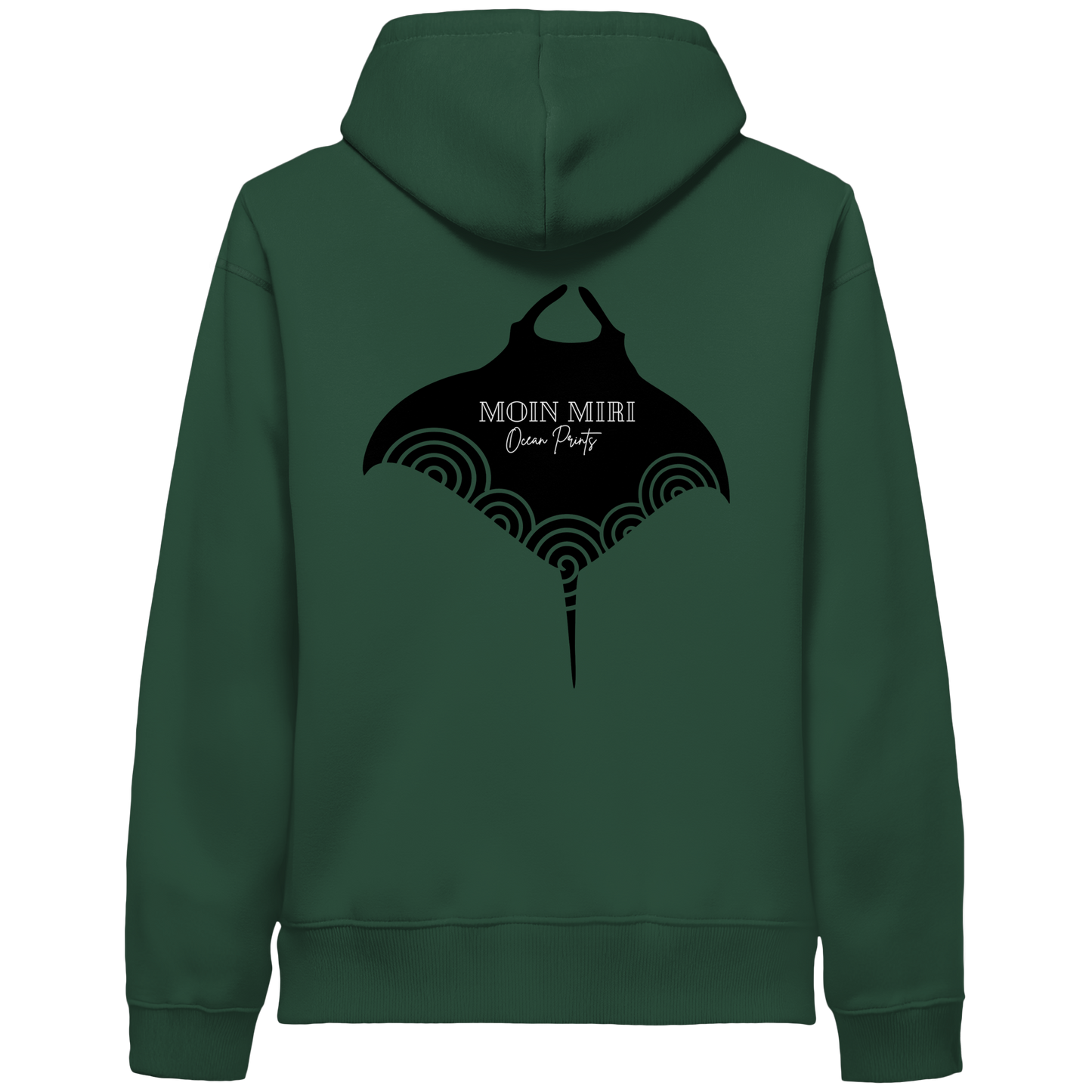 Black Manta - Drops - Back Print - Organic Side Pocket Hoodie