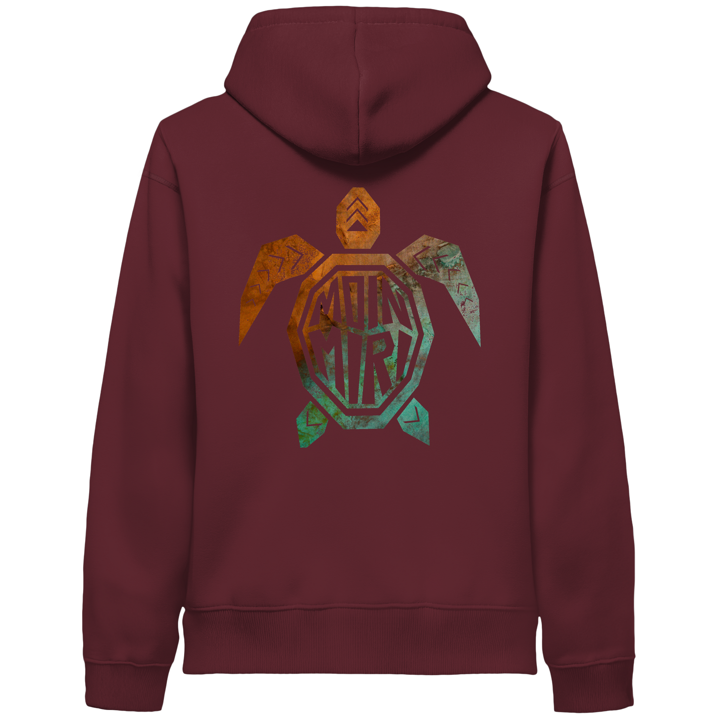 Copper Turtle Logo - Back Print - Organic Side Pocket Hoodie