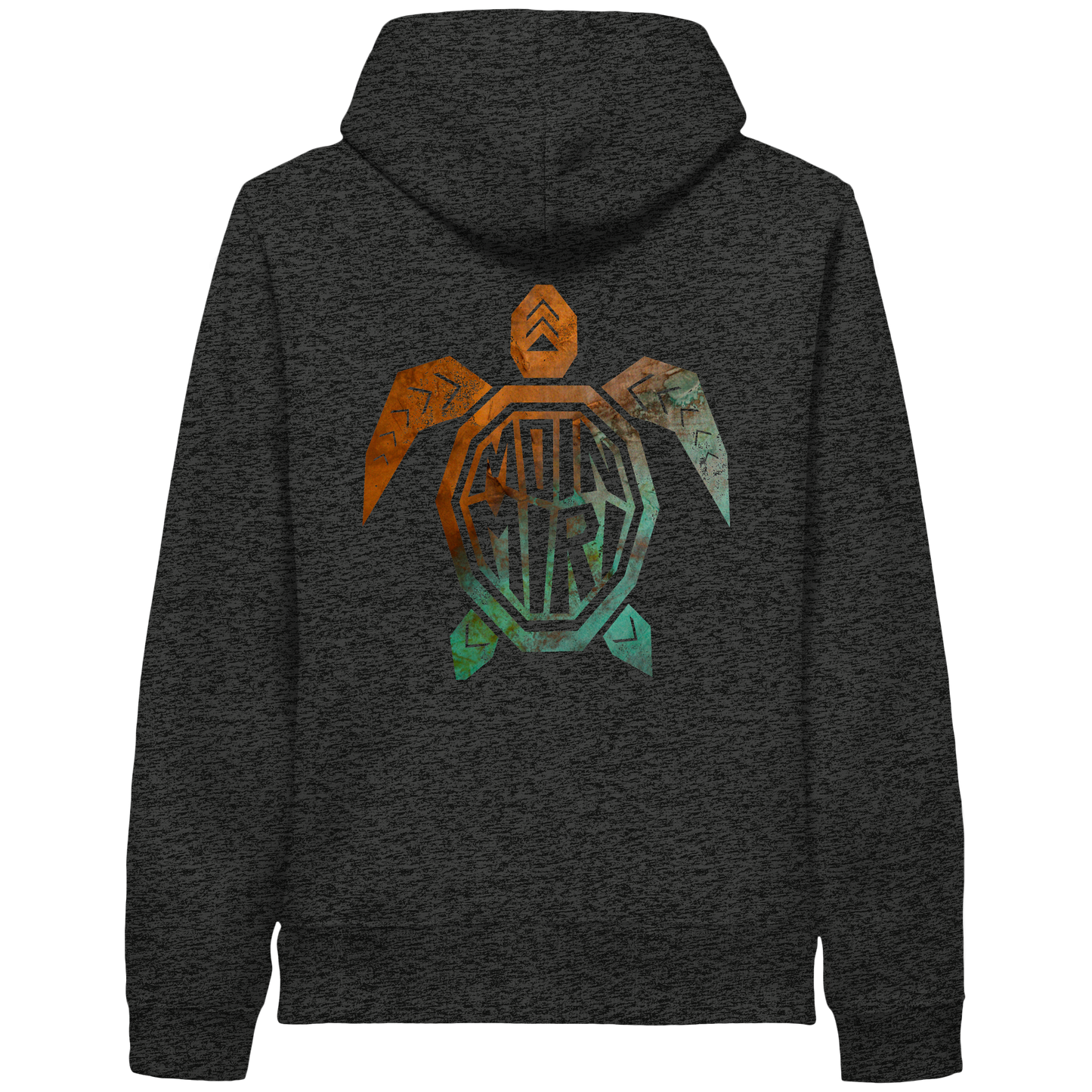 Copper Turtle Logo - Back Print - Organic Side Pocket Hoodie