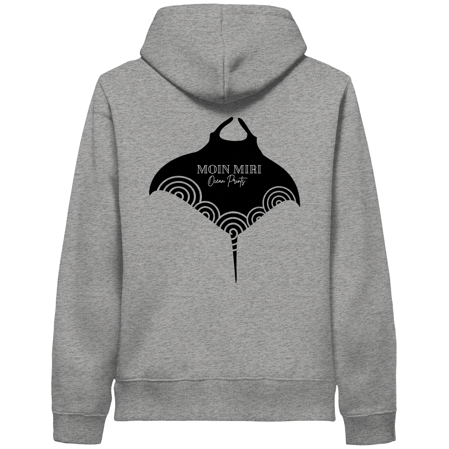 Black Manta - Drops - Back Print - Organic Side Pocket Hoodie