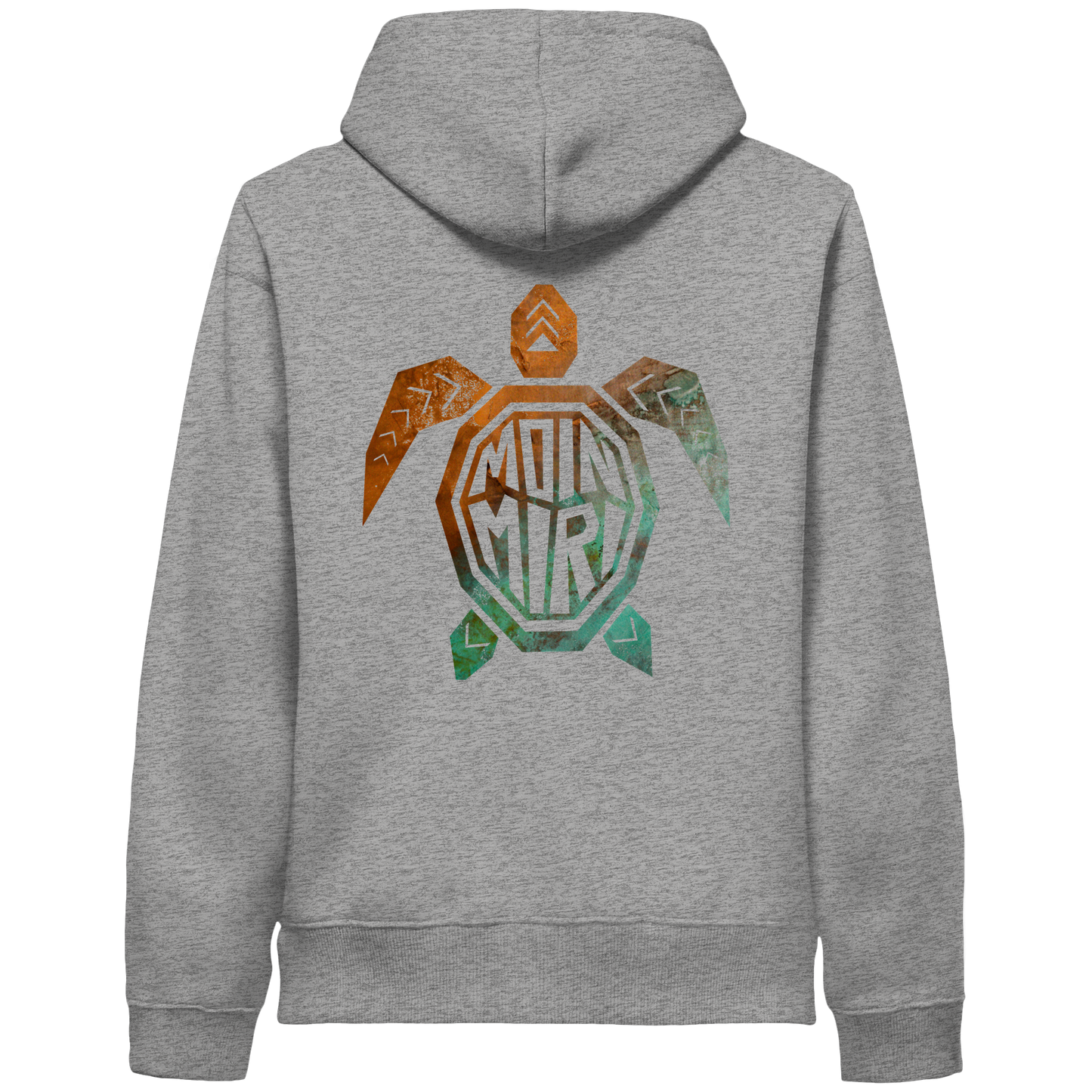 Copper Turtle Logo - Back Print - Organic Side Pocket Hoodie