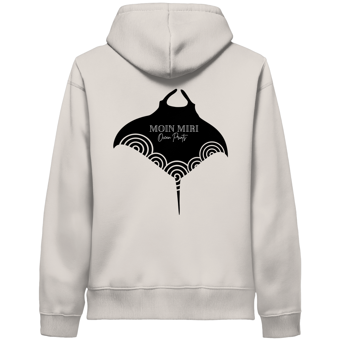 Black Manta - Drops - Back Print - Organic Side Pocket Hoodie