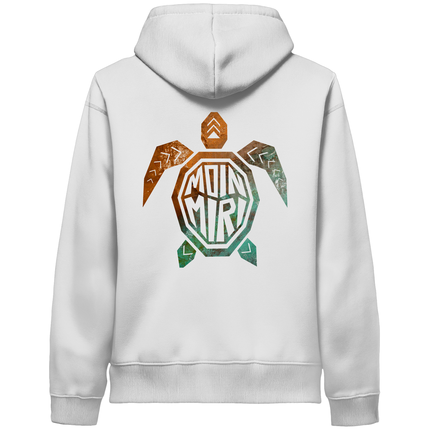Copper Turtle Logo - Back Print - Organic Side Pocket Hoodie