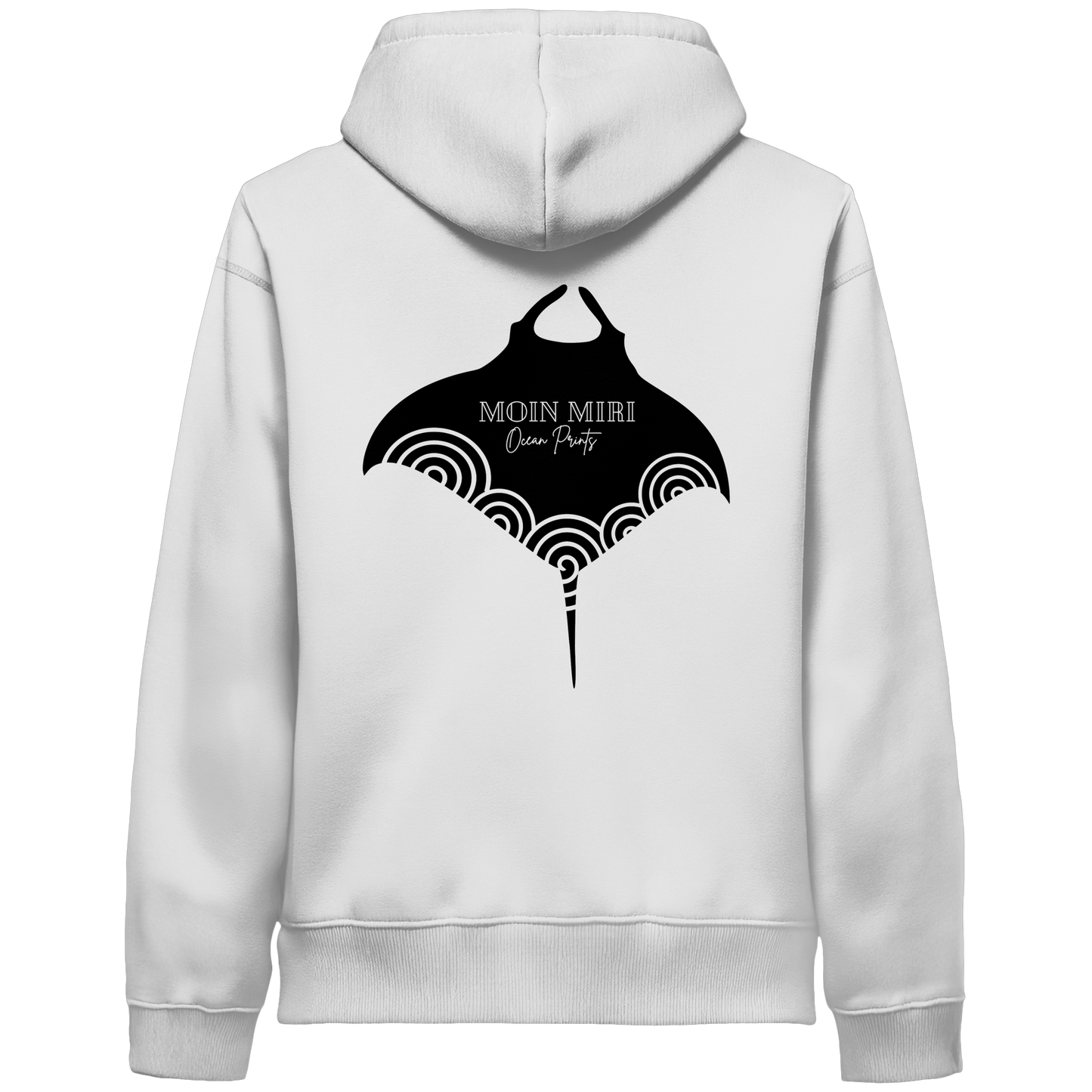Black Manta - Drops - Back Print - Organic Side Pocket Hoodie