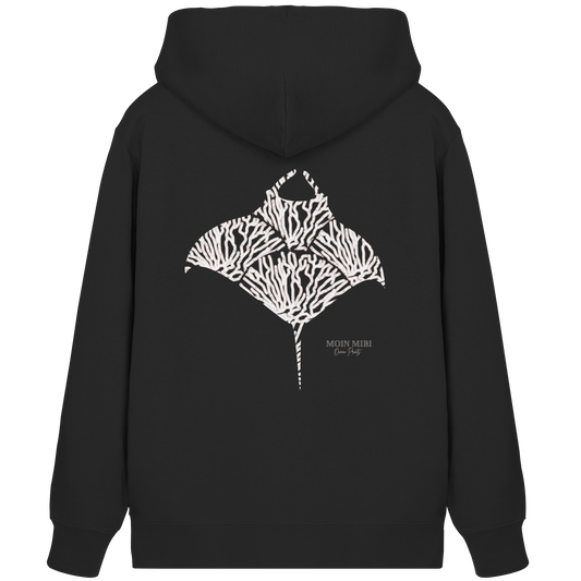 Beige Manta - Coral - Back Print - Organic Zipper