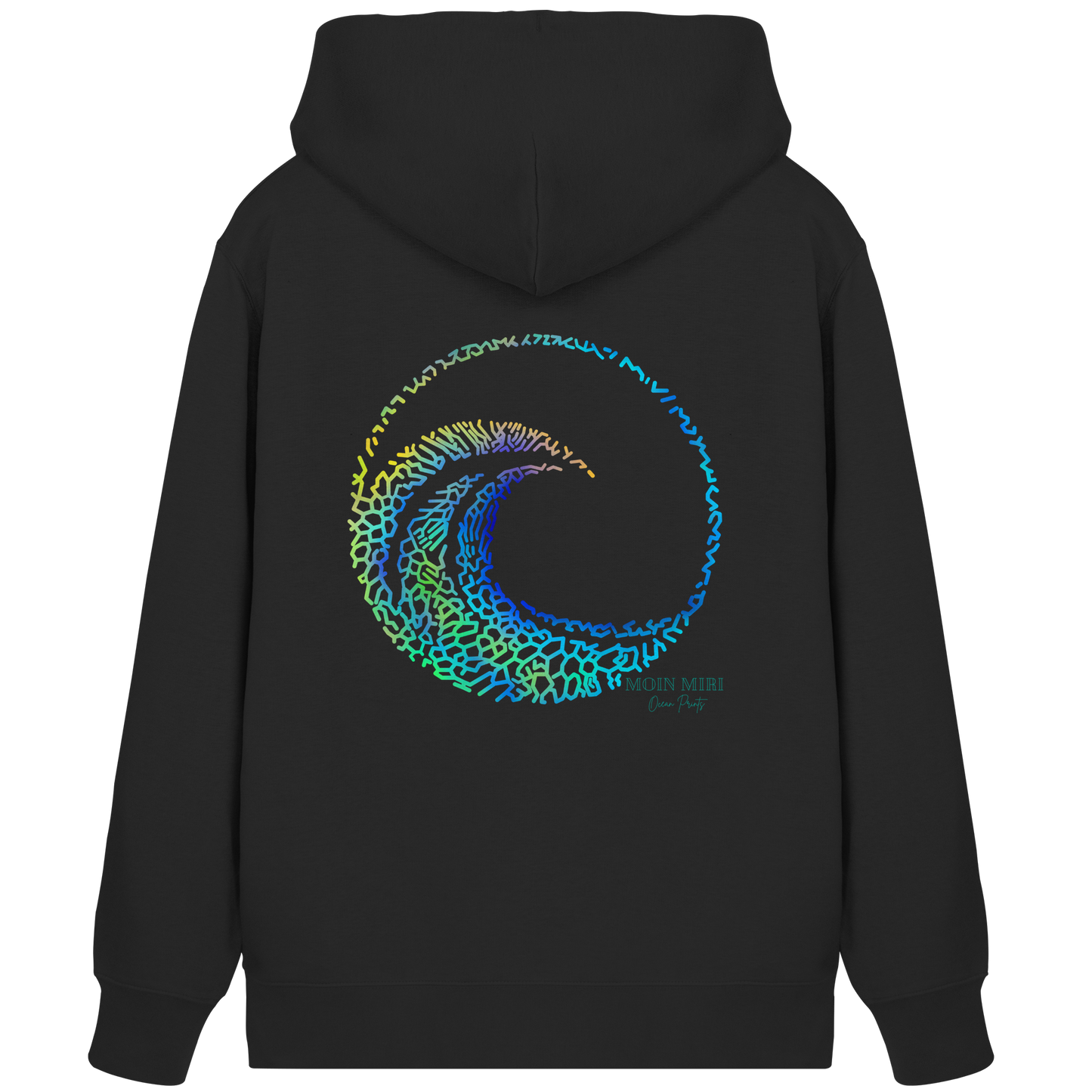 Coral Wave - Back Print - Organic Zipper