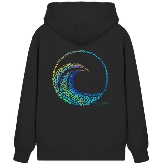 Coral Wave - Back Print - Organic Zipper