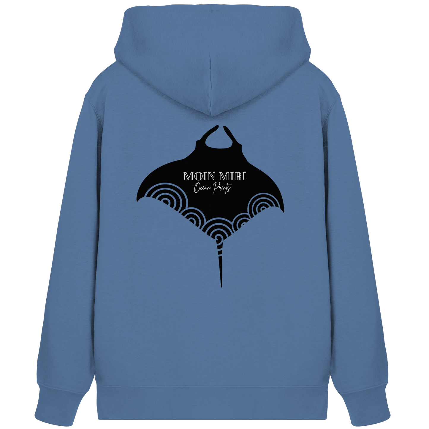 Black Manta - Drops - Back Print - Organic Zipper