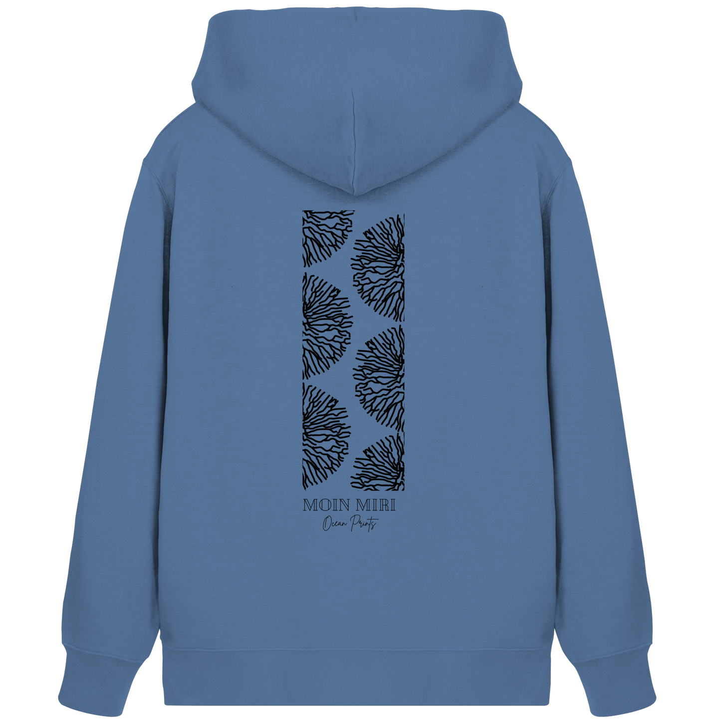 Black Coral Stripe - Back Print - Organic Zipper