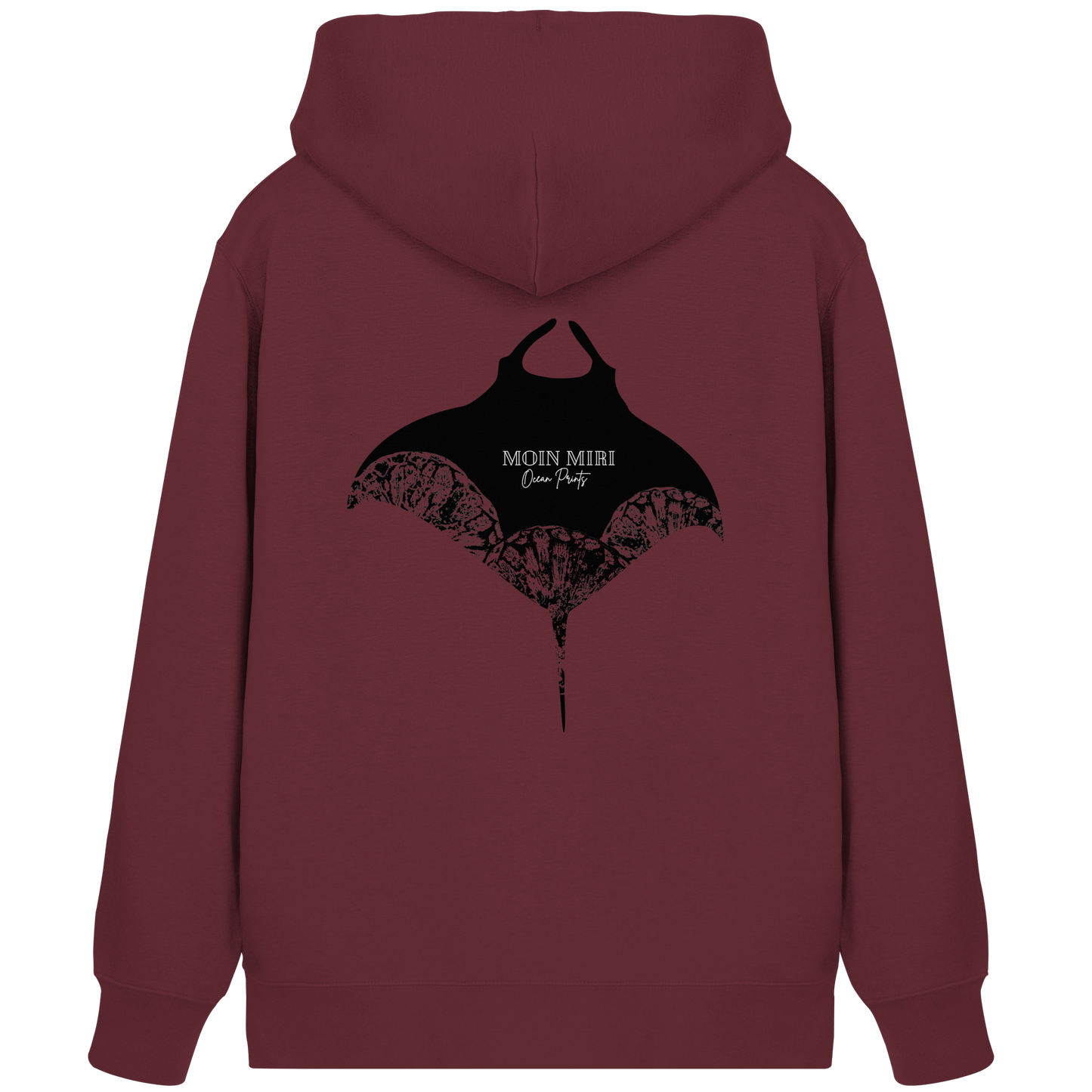 Black Manta - Coral 2 - Back Print - Organic Zipper