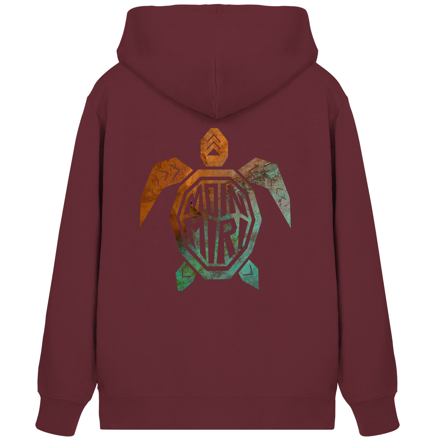 Copper Turtle Logo - Back Print - Organic Zipper