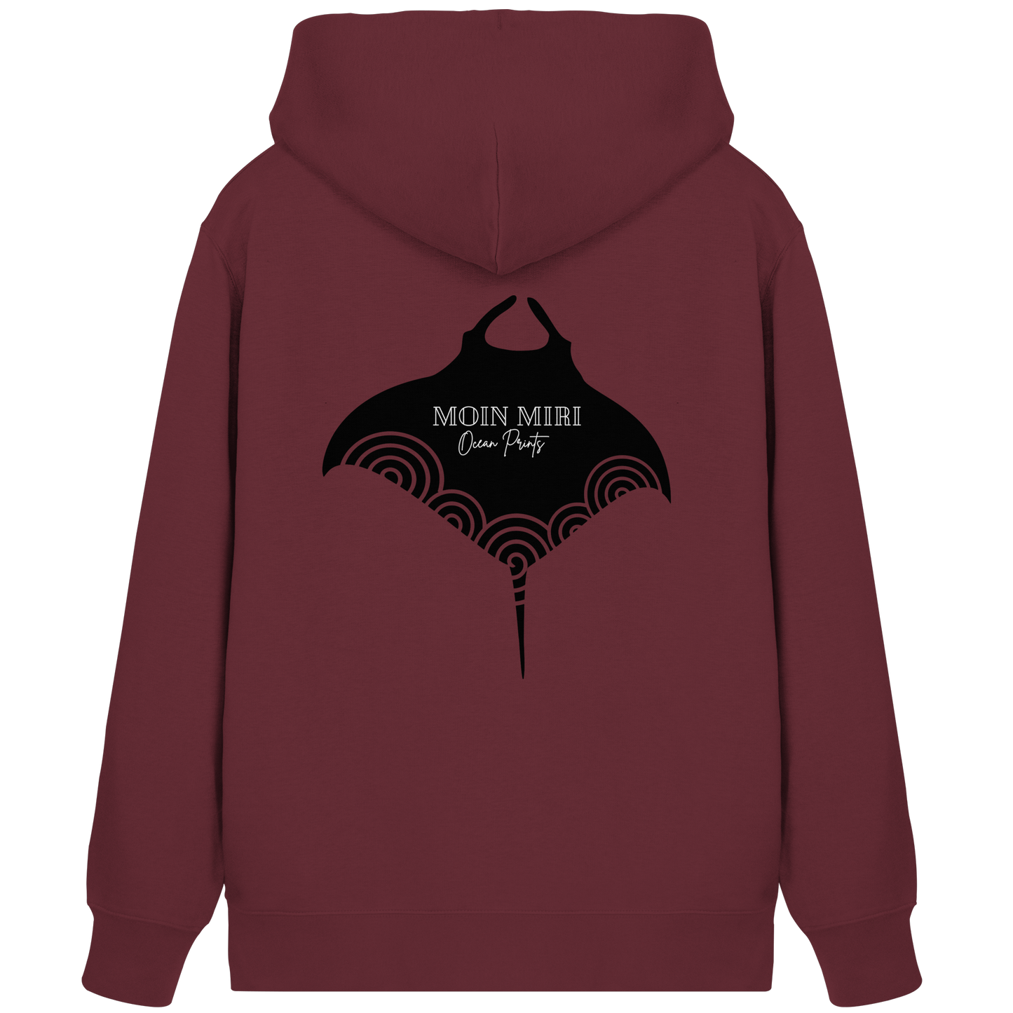 Black Manta - Drops - Back Print - Organic Zipper