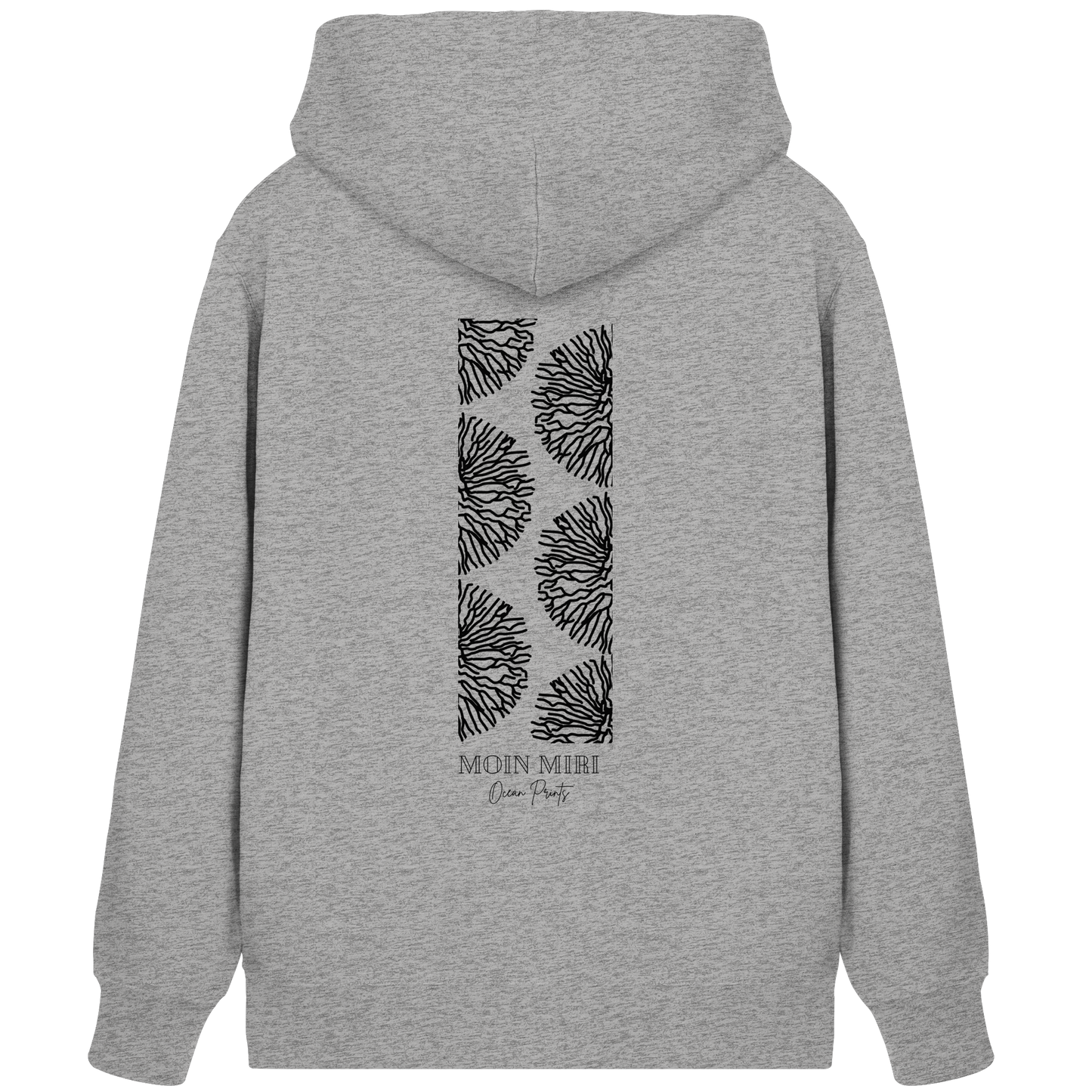 Black Coral Stripe - Back Print - Organic Zipper