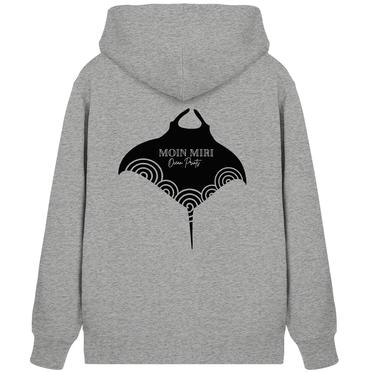 Black Manta - Drops - Back Print - Organic Zipper