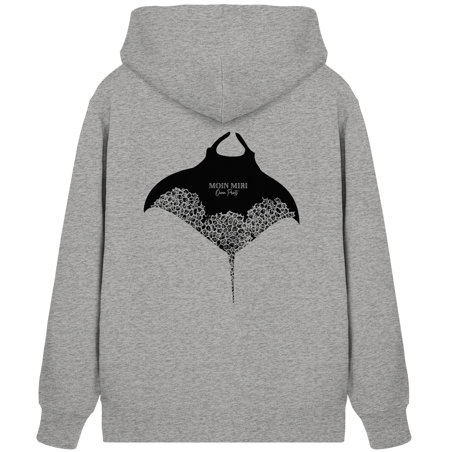 Black Manta - Coral 1 - Back Print - Organic Zipper