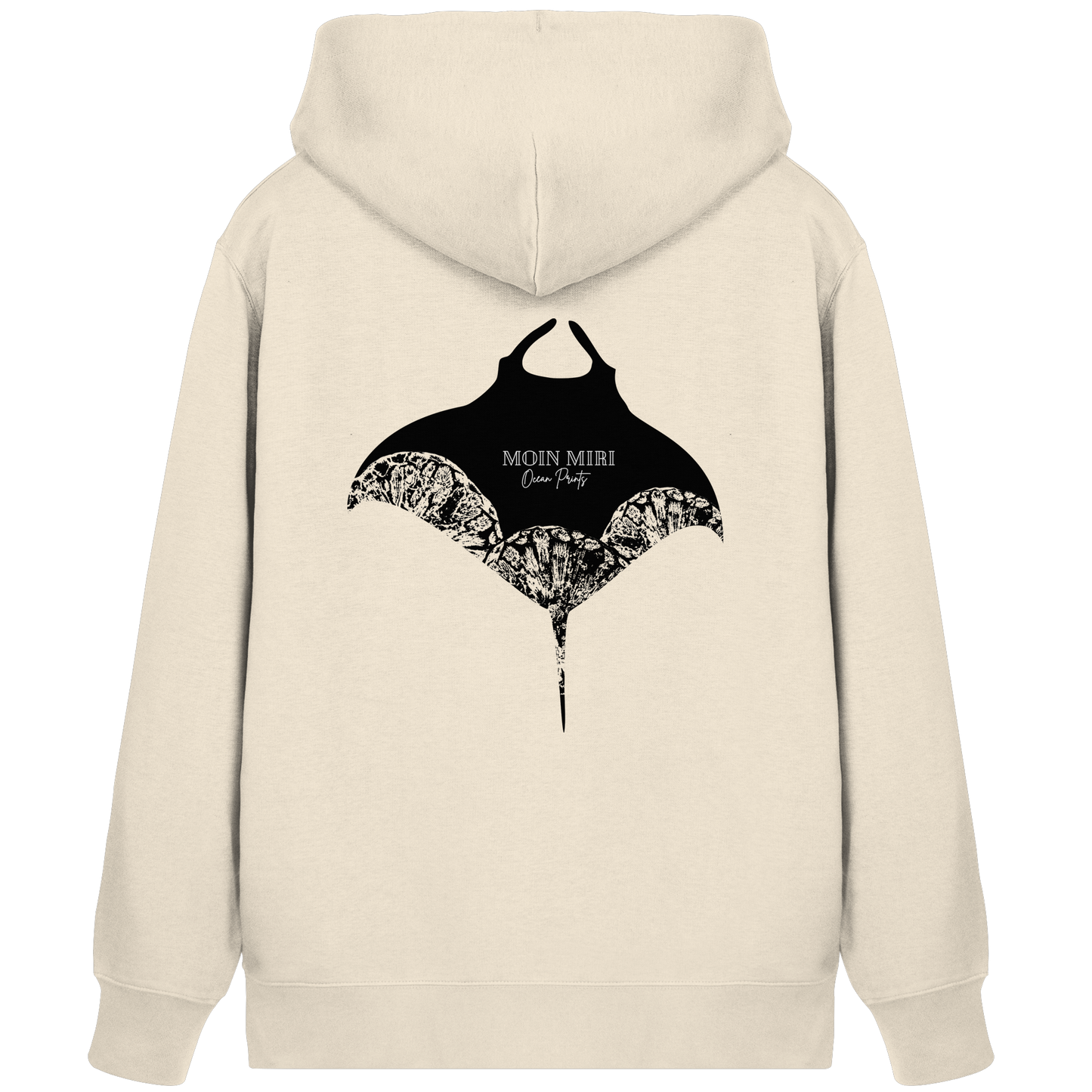 Black Manta - Coral 2 - Back Print - Organic Zipper