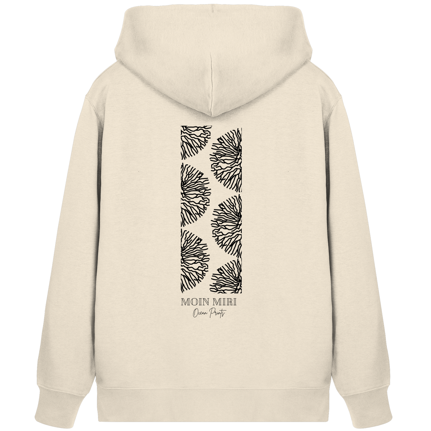 Black Coral Stripe - Back Print - Organic Zipper