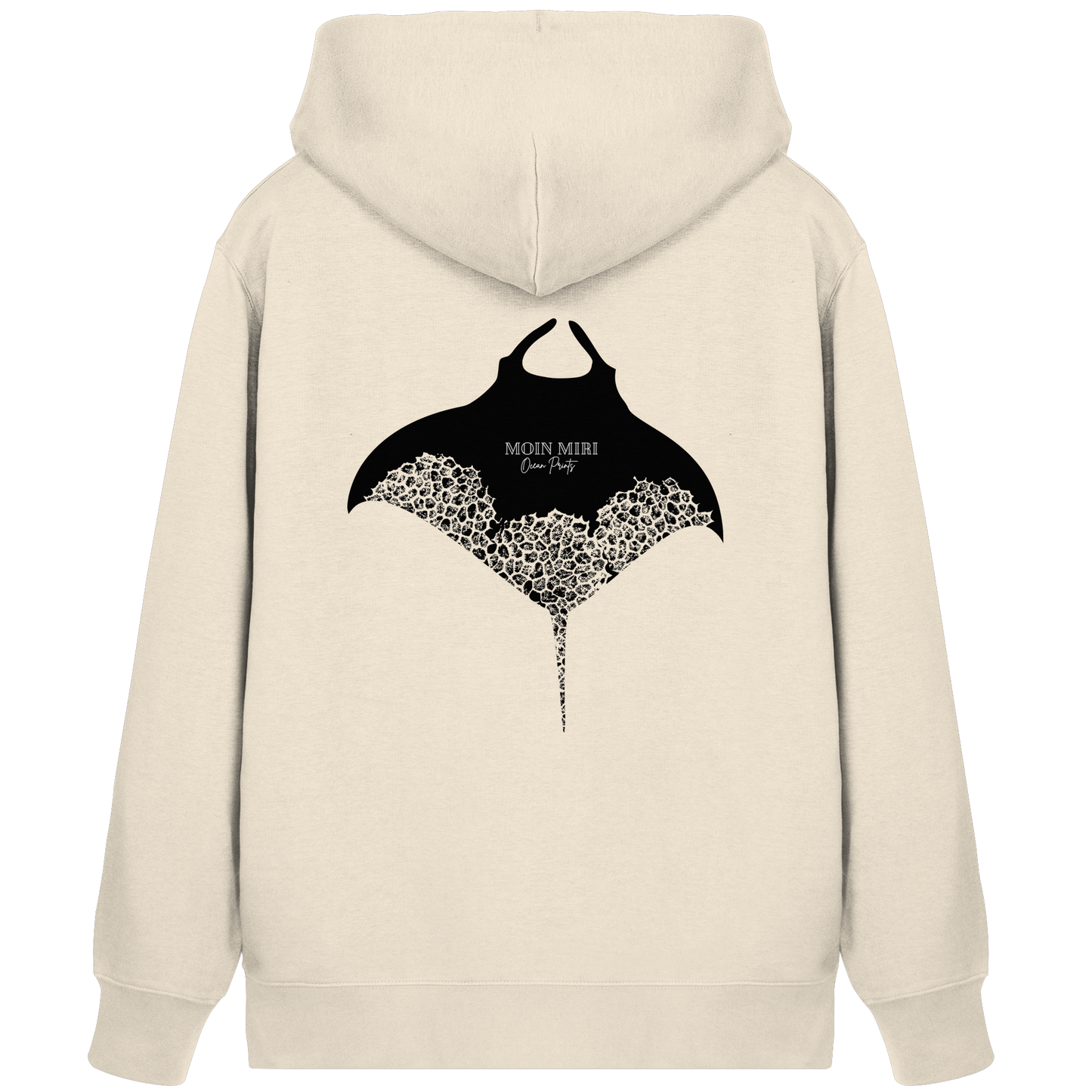 Black Manta - Coral 1 - Back Print - Organic Zipper