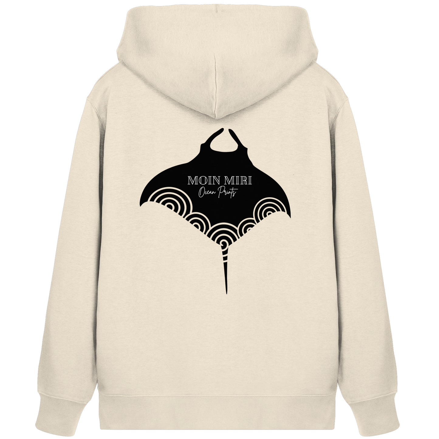 Black Manta - Drops - Back Print - Organic Zipper