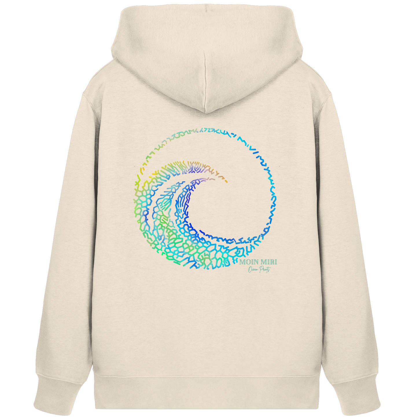 Coral Wave - Back Print - Organic Zipper